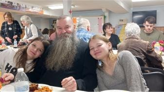 Congregation members gathered together at Pitsburg Church of the Brethren